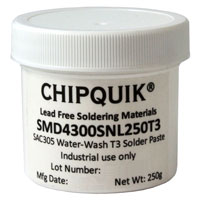 Chip Quik Inc. - SMD4300SNL250T3 - SOLDER PASTE SAC305 250G T3
