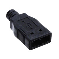 CNC Tech - 1001-027-BL-01000 - CONN HOOD USB A MALE BLACK