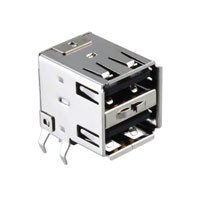 CNC Tech - 1002-004-01010 - CONN USB A TYPE R/A DUAL T/H