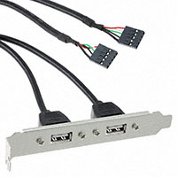 CNC Tech - 102-1050-BL-00025 - ADAPTER USB SLOTBRACKET 2.0