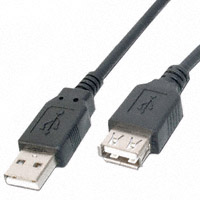 CNC Tech - 101-1010-BL-00180 - CABLE USB A MALE-A FMAL 1.8M BLK