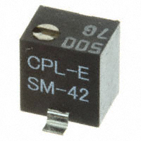 Copal Electronics Inc. - SM-42TX500 - TRIMMER 50 OHM 0.25W SMD