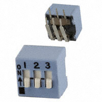 CTS Electrocomponents - 206-3RAST - SWITCH SLIDE DIP SPST 50MA 24V