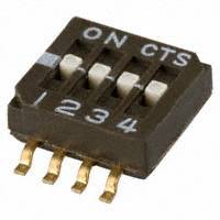 CTS Electrocomponents - 218-4LPSTR - SWITCH SLIDE DIP SPST 25MA 24V