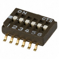 CTS Electrocomponents - 218-6LPST - SWITCH SLIDE DIP SPST 25MA 24V