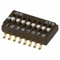 CTS Electrocomponents - 218-8LPST - SWITCH SLIDE DIP SPST 25MA 24V