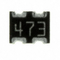 CTS Resistor Products - 743C043473JTR - RES ARRAY 2 RES 47K OHM 1008