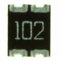 CTS Resistor Products - 744C043102JTR - RES ARRAY 2 RES 1K OHM 1210