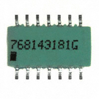 CTS Resistor Products - 768143181G - RES ARRAY 7 RES 180 OHM 14SOIC
