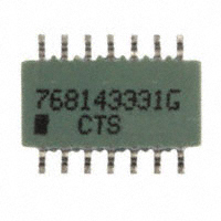 CTS Resistor Products - 768143331G - RES ARRAY 7 RES 330 OHM 14SOIC