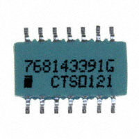 CTS Resistor Products - 768143391G - RES ARRAY 7 RES 390 OHM 14SOIC