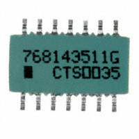 CTS Resistor Products - 768143511G - RES ARRAY 7 RES 510 OHM 14SOIC