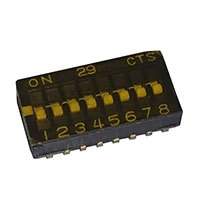 CTS Electrocomponents - 218-8LPSTJ - SWITCH SLIDE DIP SPST 25MA 24V
