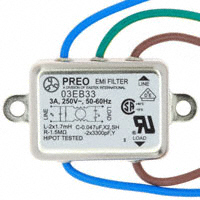 Curtis Industries - 03EB33 - LINE FILTER 250VAC 3A CHASS MNT