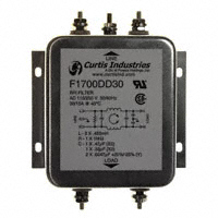 Curtis Industries - F1700DD30 - LINE FILTER 250VAC 30A CHASS MNT