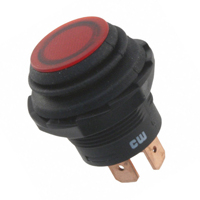 CW Industries - GPB553B2L01BR - SWITCH PUSHBUTTON SPST 10A 14V
