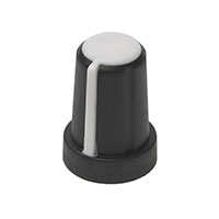 Davies Molding, LLC - 1227-J - KNOB SERATED W/SKIRT 0.236" PLAS