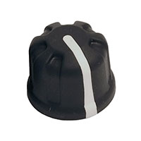 Davies Molding, LLC - 1234 - KNOB SERRATED 0.250" PLASTIC