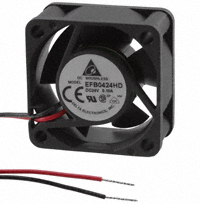 Delta Electronics - EFB0424HD - FAN AXIAL 40X20MM 24VDC WIRE