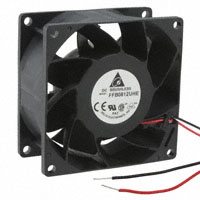 Delta Electronics - FFB0812UHE - FAN AXIAL 80X38MM 12VDC WIRE