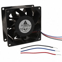 Delta Electronics - FFB0812VHE-F00 - FAN AXIAL 80X38MM 12VDC WIRE