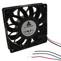 Delta Electronics - FFB1224HH-F00 - FAN AXIAL 120X25.4MM 24VDC WIRE