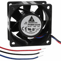 Delta Electronics - PFB0612UHE-F00 - FAN AXIAL 60X38MM 12VDC WIRE