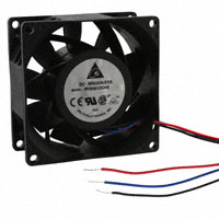 Delta Electronics - PFB0812GHE-F00 - FAN AXIAL 80X38MM 12VDC WIRE
