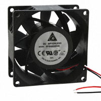 Delta Electronics - PFB0824DHE - FAN AXIAL 80X38MM 24VDC WIRE