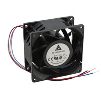 Delta Electronics - PFB0824DHE-T50F - FAN AXIAL 80X38MM 24VDC WIRE