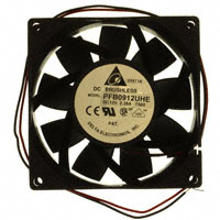 Delta Electronics - PFB0912UHE-T500 - FAN AXIAL 92X38MM 12VDC WIRE