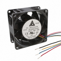 Delta Electronics - PFR0812XHE-SP00 - FAN AXIAL 80X38MM 12VDC WIRE