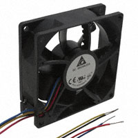 Delta Electronics - QFR0812SH-CX13 - FAN AXIAL 80X25.4MM 12VDC WIRE