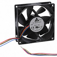 Delta Electronics - QFR0912VH-SP00 - 92X92X25MM 12V DC FAN W/PWM CONT