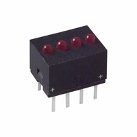 Dialight - 5555009F - LED CBI 2MM RED 5V RES QUAD TH