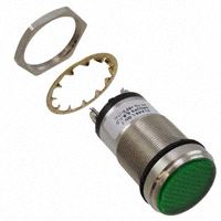 Dialight - 5561604324F - LED 1" FLAT GRN LED PMI 24V C1D2