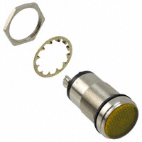 Dialight - 5561704304F - LED PNL MT 1" 24V WT FLAT YLW