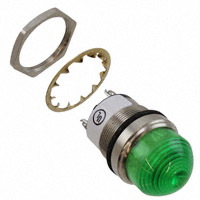 Dialight - 5563204304F - LED PNL MT 1" DOMED GRN