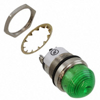 Dialight - 5563205304F - LED PNL MT 1" DOMED GRN