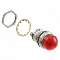 Dialight - 5563506304F - LED PNL MT 1" 72V WT DOME RED