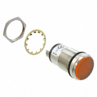 Dialight - 5563509304F - LED PNL MT 1" 230VAC WT DOME RED