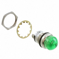 Dialight - 5563606304F - LED PNL MT 1" DOME GREEN 72VDC