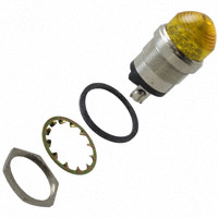 Dialight - 5563704304 - LED PNL MT 1" 24V WT DOME YEL