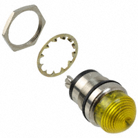 Dialight - 5563704304F - LED PNL MT 1" 24V WT DOME YEL