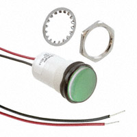 Dialight - 5571603203F - LED PNL MT 11/16" 12V WT GREEN