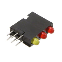 Dialight - 5640100113F - LED CBI 3MM 3X1 RED/RED/YLW DIFF