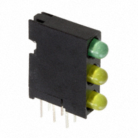Dialight - 5640100221F - LED CBI 3MM 3X1 GRN/GRN/RED DIFF