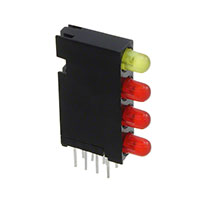 Dialight - 5680103111F - LED CBI 3MM 4X1 YLW,RED,RED,RED