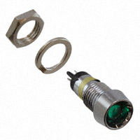 Dialight - 6072212110F - LED PNL IND 7MM GRN RECESS