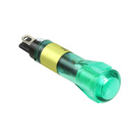 Dialight - 6081232230F - LED PNL IND 8MM GRN 12V SNAP-FIT